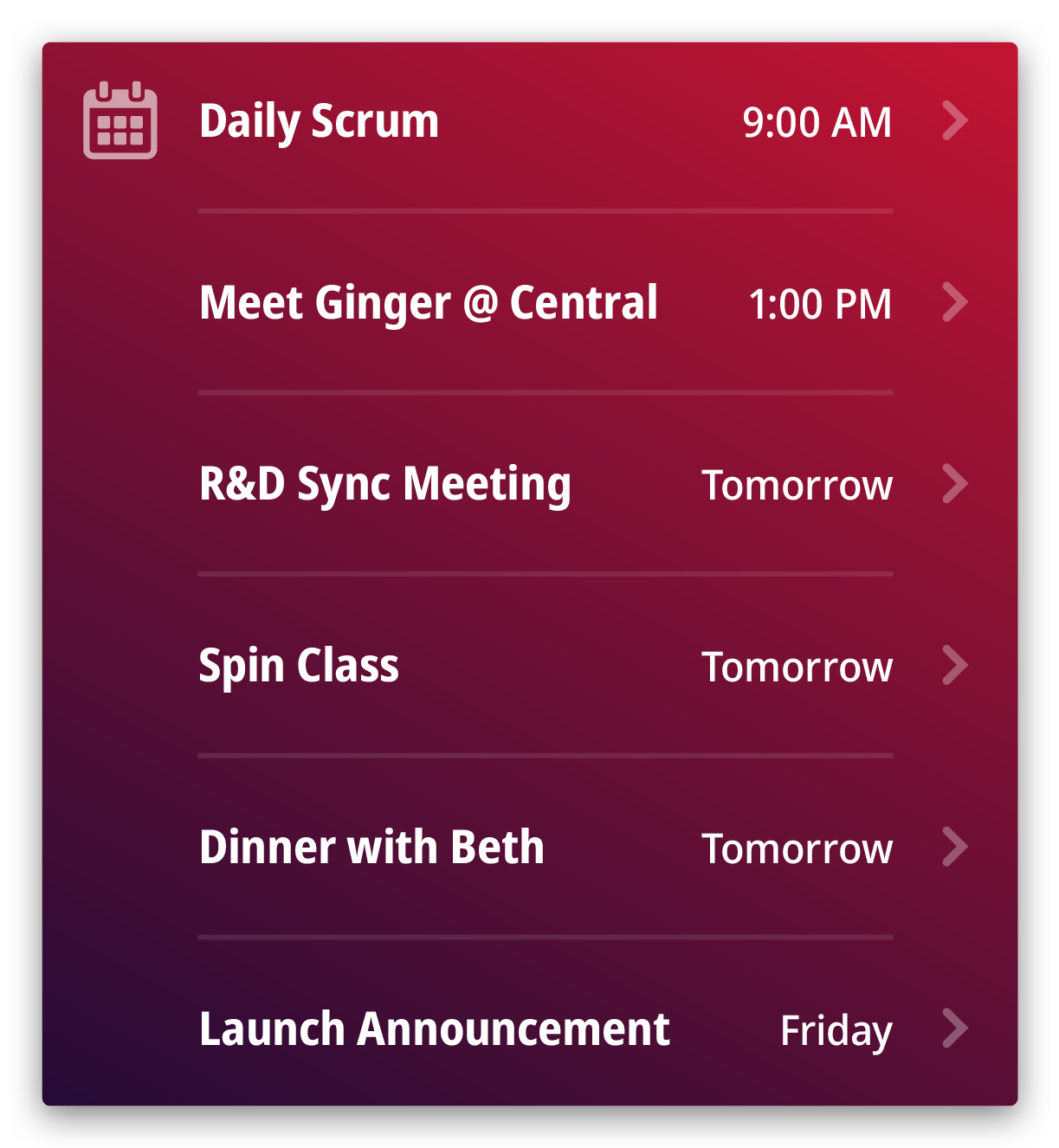 01WebLink Widget – Calendar Large