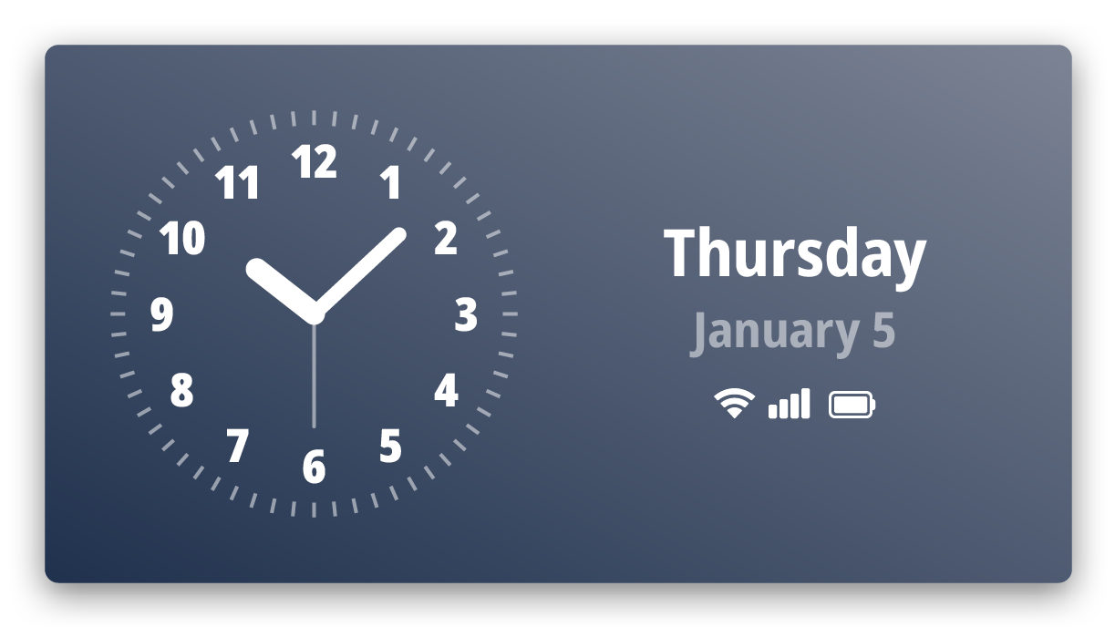 08WebLink Widget – Clock Medium Analog
