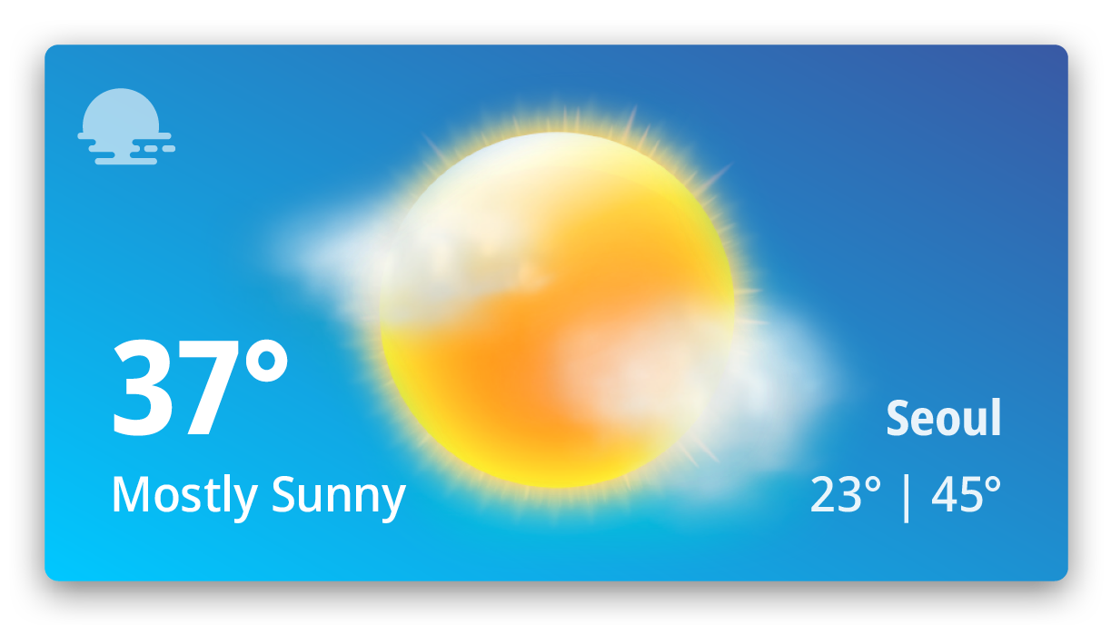 13WebLink Widget – Weather Medium
