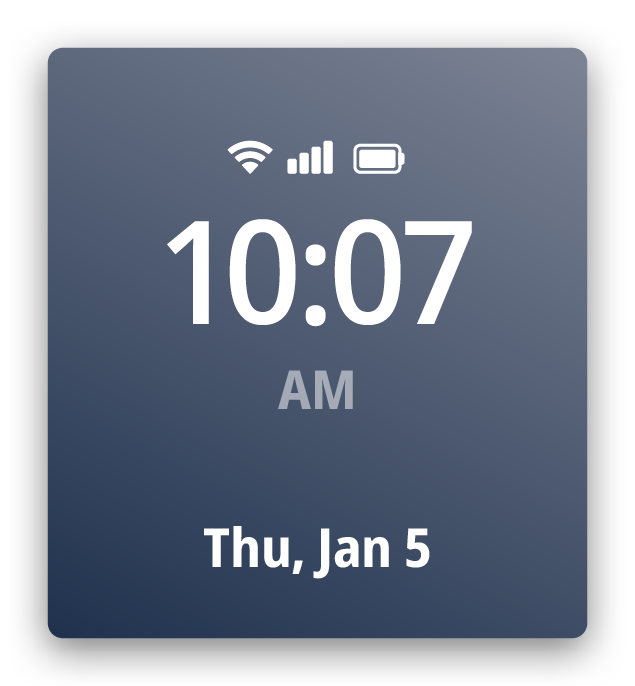 19WebLink Widget – Clock Small Digital